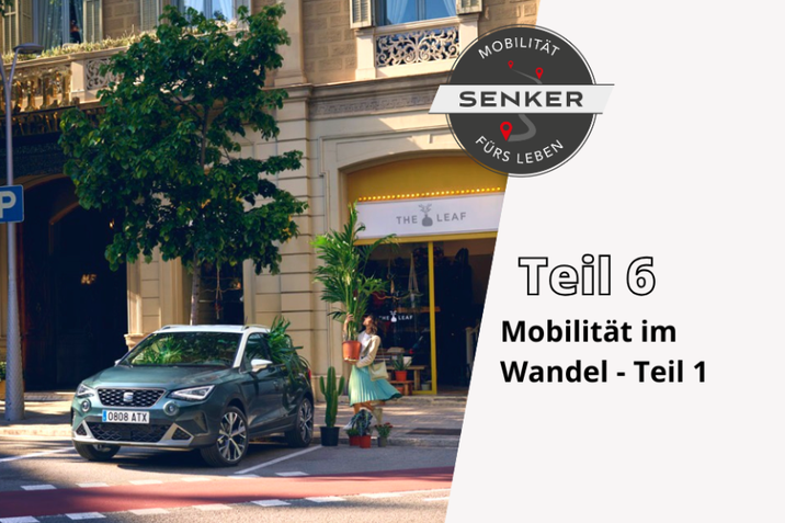 Jetzt zu den Entwicklungen im Bereich der Mobilität im Senker Blog "Mobilität fürs Leben" informieren - Grüner SEAT Arona welcher gerade mit Pflanzen beladen wird