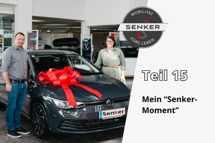Jetzt zum Thema "Mein Senker Moment" im Senker Blog "Mobilität fürs Leben" informieren - Übergabe Foto von einem VW Golf Rabbit
